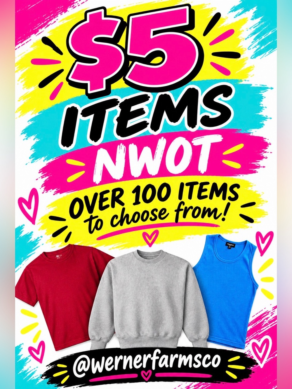 $5 items over 100 items to choose from!